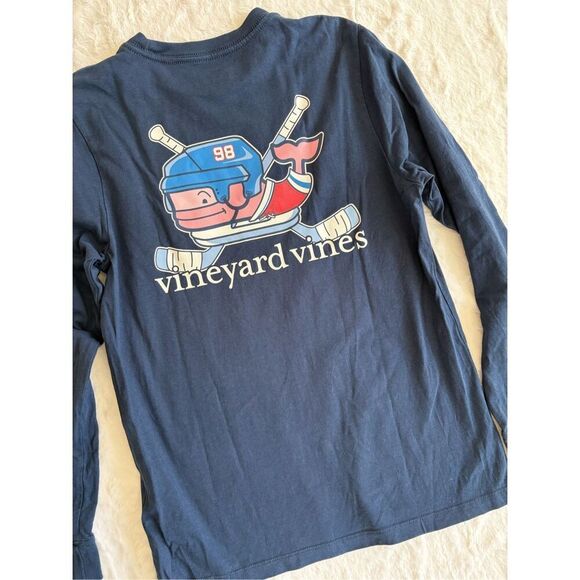 Vineyard Vines Hockey Long Sleeve Shirt Medium 12/14 - Picture 7 of 7